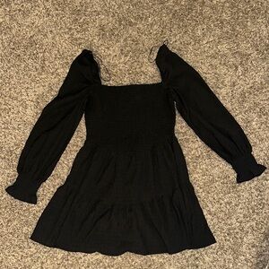 Bershka Black Long Sleeve Mini Dress